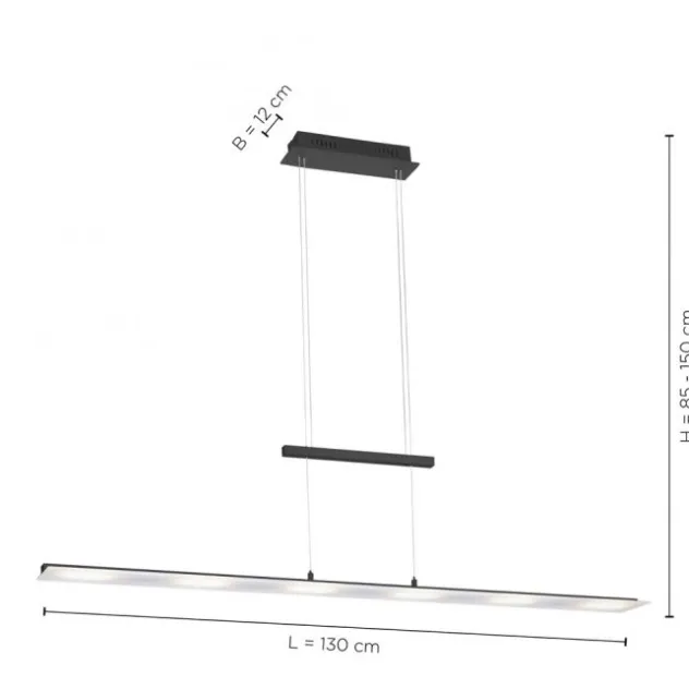 LED Pendelleuchte dimmbar, CCT Farbtemperatursteuerung über Sensordimmer