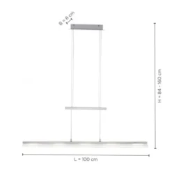 LED Pendelleuchte, dimmbar Farbtemperatursteuerung Sensordimmer