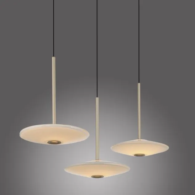 LED Pendelleuchte ELIPSA, bronce, Tronicdimmer, Comfort-Lift