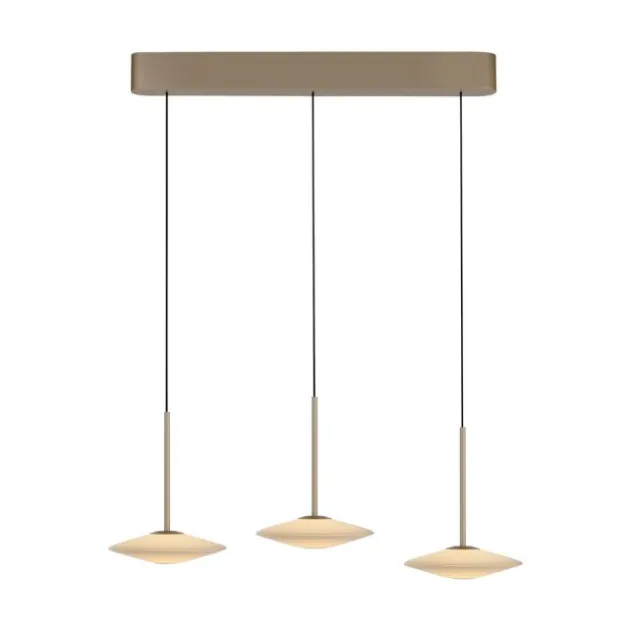 LED Pendelleuchte ELIPSA, bronce, Tronicdimmer, Comfort-Lift