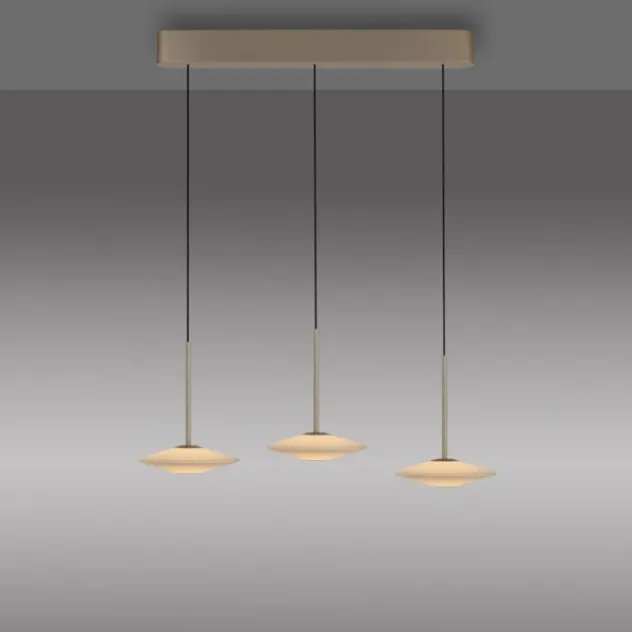 LED Pendelleuchte ELIPSA, bronce, Tronicdimmer, Comfort-Lift