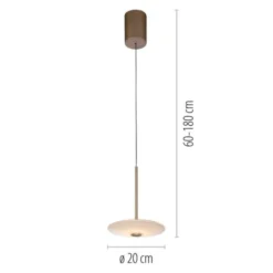 LED Pendelleuchte ELIPSA, bronce, Tronicdimmer Comfort-Lift