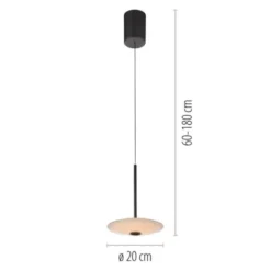 LED Pendelleuchte ELIPSA, schwarz, Comfort-Lift, dimmbar