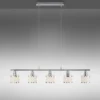 LED Pendelleuchte 5 flammig chrom glänzend Esszimmerlampe