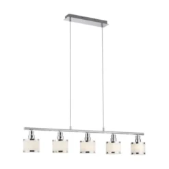 LED Pendelleuchte 5 flammig chrom glänzend Esszimmerlampe