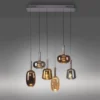 LED Pendelleuchte 6 flammig höhenverstellbar per Lift dimmbar Memoryfunktion