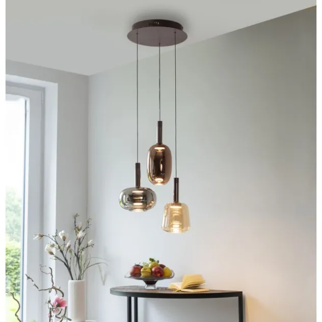 LED Pendelleuchte 3 flammig höhenverstellbar per Lift dimmbar Memoryfunktion