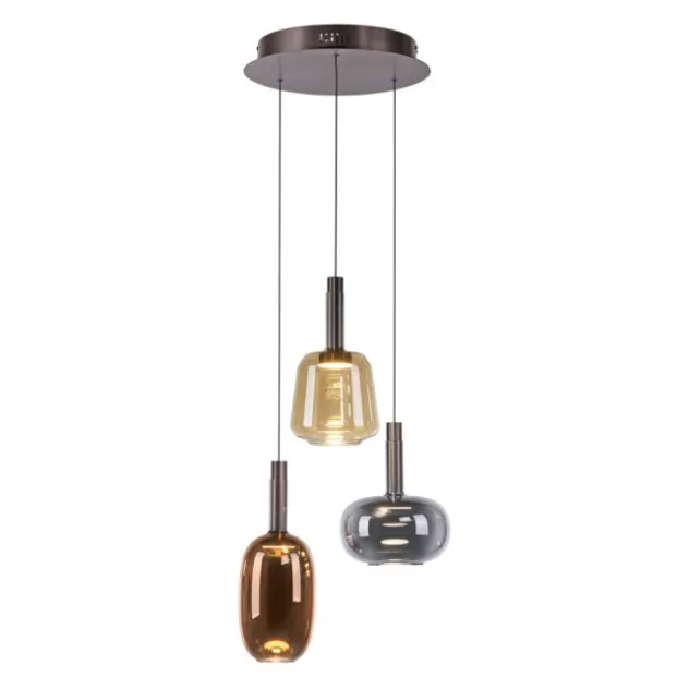 LED Pendelleuchte 3 flammig höhenverstellbar per Lift dimmbar Memoryfunktion