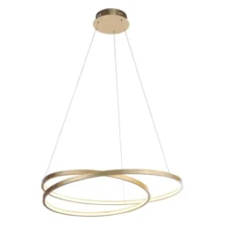 LED-Pendelleuchte, gold, warmweiße Lichtfarbe, inkl. Dimmfunktion, modern
