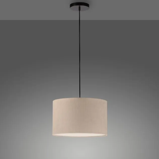 LED Pendelleuchte GREEN beige Cord Lampenschirm Esszimmer Küche