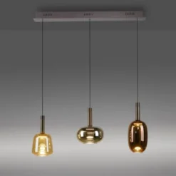 LED Pendelleuchte höhenverstellbar per Lift 3 flammig dimmbar Memoryfunktion