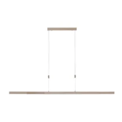 LED Pendelleuchte, Holzdekor-Optik, Lichtfarbensteuerung (CCT), ausziehbar