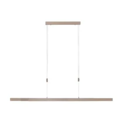 LED Pendelleuchte, Holzdekor-Optik, Lichtfarbensteuerung (CCT), ausziehbar