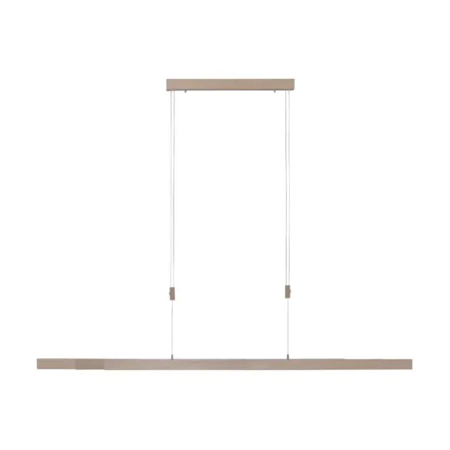 LED Pendelleuchte, Holzdekor-Optik, Lichtfarbensteuerung (CCT), ausziehbar