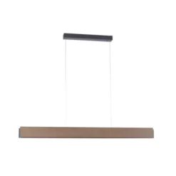 LED-Pendelleuchte, holz, dimmbar, CCT, Fernbedienung, IP20