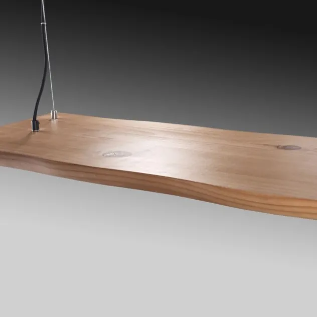 LED-Pendelleuchte, holz-natur, CCT, dimmbar, Memory, IP20