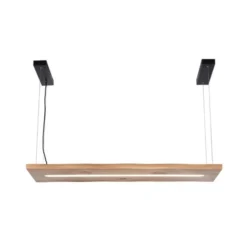 LED-Pendelleuchte, holz-natur, CCT, dimmbar, Memory, IP20