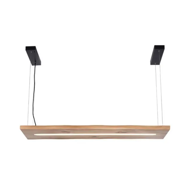 LED-Pendelleuchte, holz-natur, CCT, dimmbar, Memory, IP20