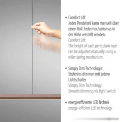 LED Pendelleuchte HOOP Kaffee Farbe dimmbar höhenverstellbar per Lift