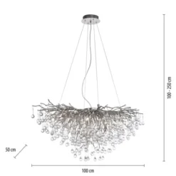 LED Pendelleuchte ICICLE Pendellampe silberfarbig ICICLE Lichtspiel