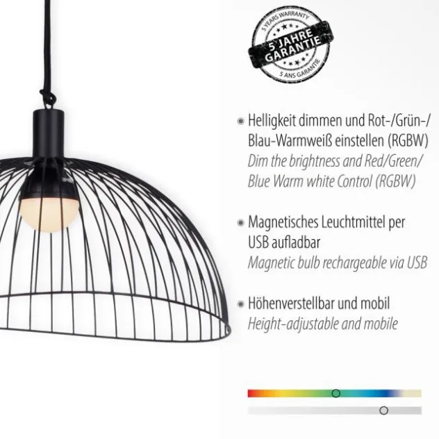LED Pendelleuchte, inkl. Fernbedienung, dimmbar, modern, RGB Farbwechsel