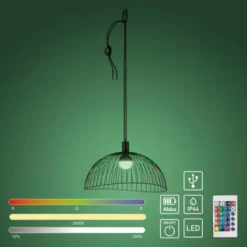 LED Pendelleuchte, inkl. Fernbedienung, dimmbar, modern, RGB Farbwechsel