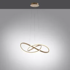 LED-Pendelleuchte, messing-matt, dimmbar, höhenverstellbar