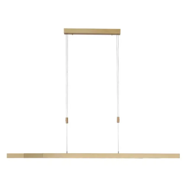 LED Pendelleuchte, messing matt, lineares, filigranes Design, Touchdimmer