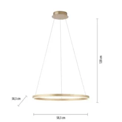 LED Pendelleuchte messing matt rund Ø60cm dimmbar Switchmo warmweiß