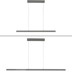 LED Pendelleuchte mit Comfort Lift, anthrazit, höhenverstellbar, ausziehbar
