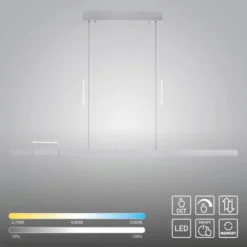 LED Pendelleuchte mit Comfort Lift, aluminium, höhenverstellbar, ausziehbar