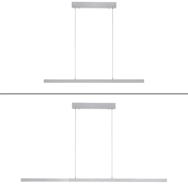 LED Pendelleuchte mit Comfort Lift, aluminium, höhenverstellbar, ausziehbar