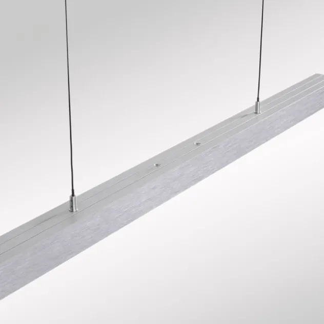 LED Pendelleuchte mit Comfort Lift, aluminium, höhenverstellbar, ausziehbar