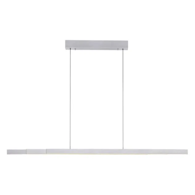 LED Pendelleuchte mit Comfort Lift, aluminium, höhenverstellbar, ausziehbar