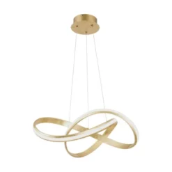 LED-Pendelleuchte, modern, Design, Wellenform, 57x57cm