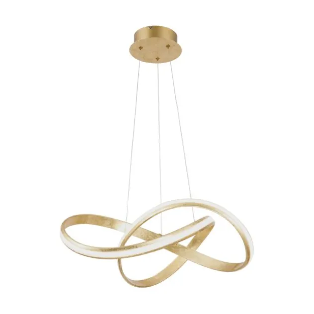 LED-Pendelleuchte, modern, Design, Wellenform, 57x57cm