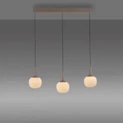 LED Pendelleuchte NAMI, sandfarben, länglich, dimmbar, Comfort-Lift, Memoryfunktion