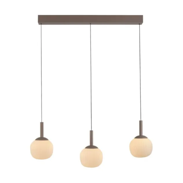 LED Pendelleuchte NAMI, sandfarben, länglich, dimmbar, Comfort-Lift, Memoryfunktion