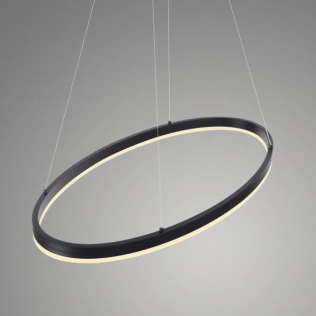 LED Pendelleuchte oval 40x40 anthrazit dimmbar Memoryfunktion