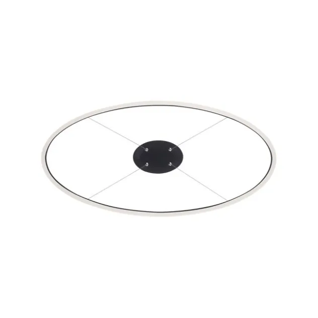 LED Pendelleuchte oval 40x40 anthrazit dimmbar Memoryfunktion
