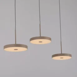 LED Pendelleuchte PLATA, sandfarben, 3-flammig, dimmbar, Easy Lift