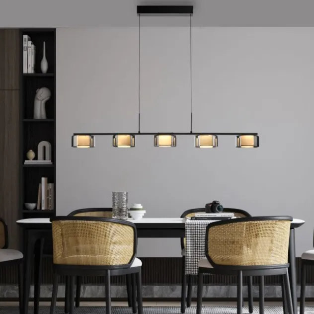 LED Pendelleuchte RIKA schwarz dimmbar höhenverstellbar Memoryfunktion