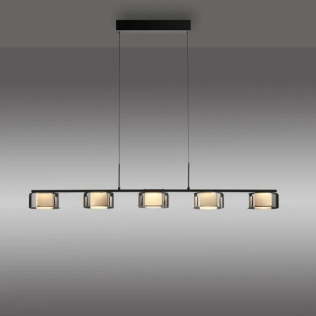 LED Pendelleuchte RIKA schwarz dimmbar höhenverstellbar Memoryfunktion