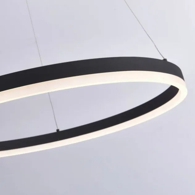 LED Pendelleuchte, rund, anthrazit, Ø 80cm, dimmbar, modern, warmweiß