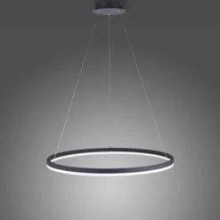 LED Pendelleuchte, rund, anthrazit, Ø 80cm, dimmbar, modern, warmweiß