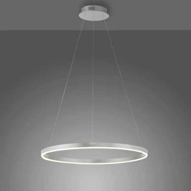 LED Pendelleuchte rund dimmbar aluminium 3 Stufen Dimmung warmweiß