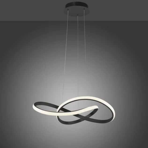 LED-Pendelleuchte, schwarz, dimmbar, höhenverstellbar, IP20
