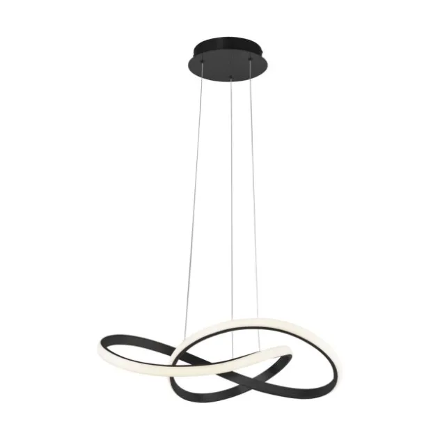 LED-Pendelleuchte, schwarz, dimmbar, höhenverstellbar, IP20
