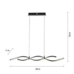 LED Pendelleuchte schwarz dimmbar per Fernbedienung Memoryfunktion CCT