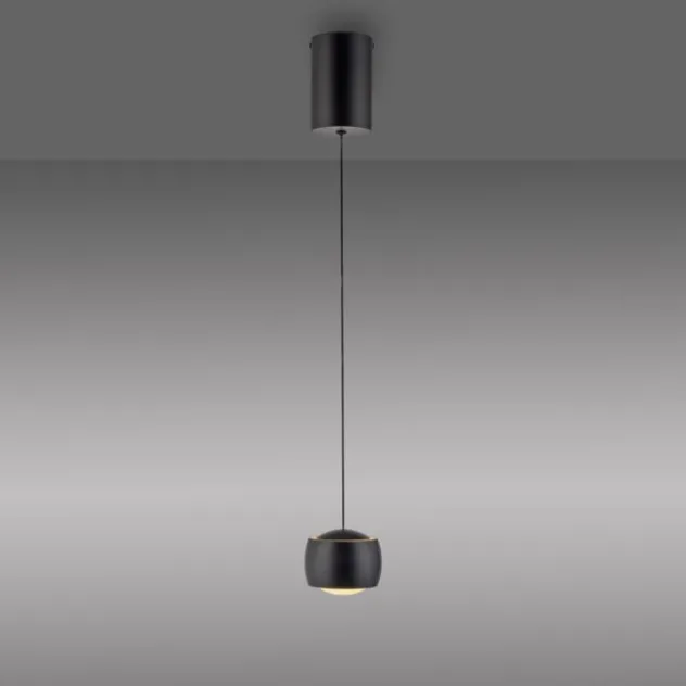 LED Pendelleuchte schwarz 1 flammig höhenverstellbar Esszimmer
